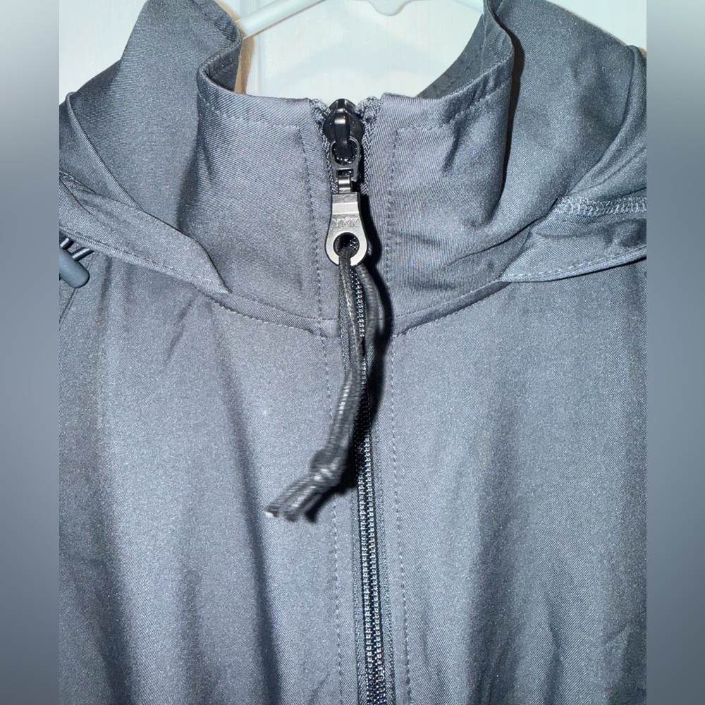 Kirkland Signature Women Dark Gray Hooded Anorak Jacket Large Water Resistant - Picture 10 of 14